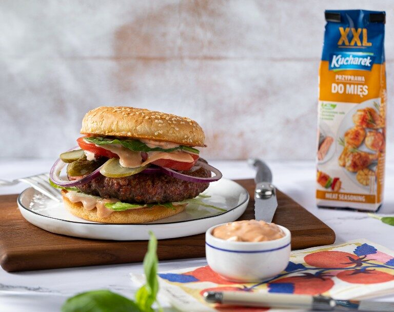 Domowy burger z wołowiny
